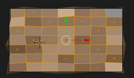 Plane subdivided with the corresponding values