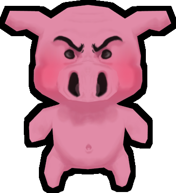 Cropped pig