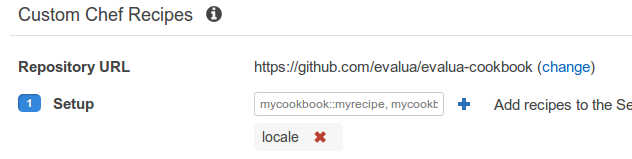 The repository URL set and the first recipe in place